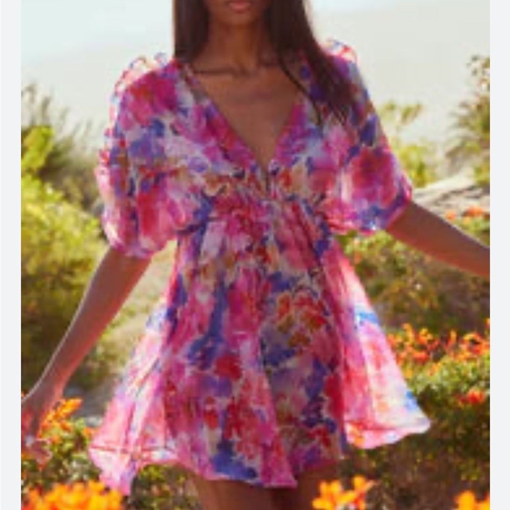 Misa Los Angelos Isa Full Bloom Dress New With Tags
